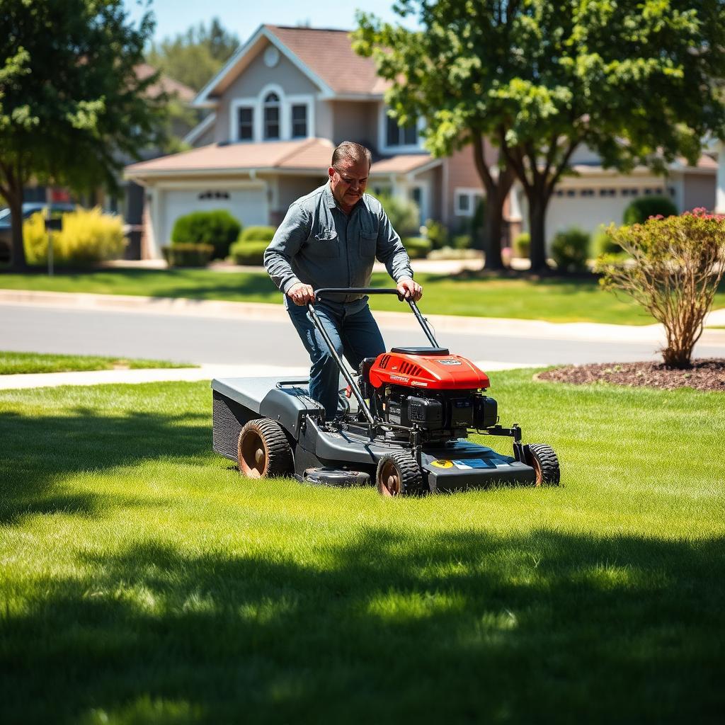 Lawn & Landscape services being performed